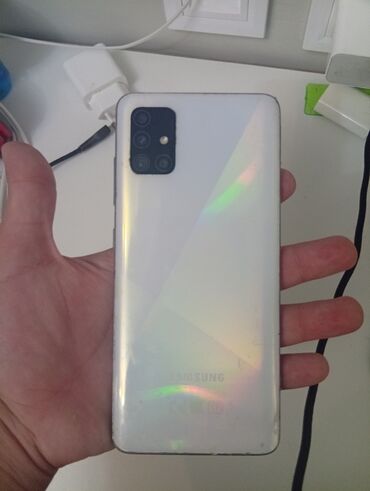 iphone xr qiymeti islenmis: Samsung Galaxy A51, цвет - Белый, Битый