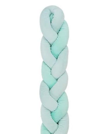 simpo komode: KIKKA BOO Pletenica za krevetac trostruka – 180 cm, mint (KKB5) — 1