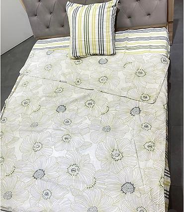 Комплекты постельного белья: Комплект постельного белья с принтом клетку, выполненный в синих и — 18