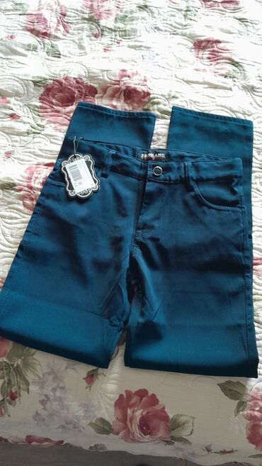брюки на мальчика: Джинсы и брюки, цвет - Синий, Новый