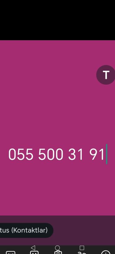 SİM-kartlar: Nömrə: ( 055 ) ( 555003191 )