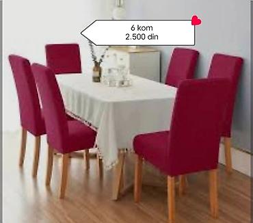 Prekrivači za nameštaj: 🍃Navlake za stolice🍃 🍃Paket sadrži 6 komada 🍃Materijal-pliš 🍃Cena-2500 — 1