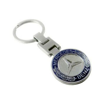 Keychains: Material: Silver, color - Light blue, New