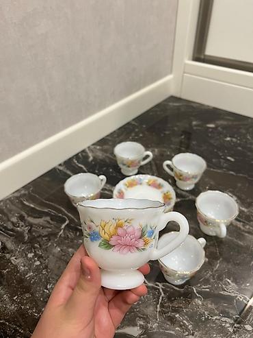 cay: Çay dəsti, rəng - Ağ, Farfor — 4