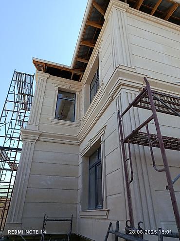 Фасадные плиты Сары-Таш (Травертин): Сары таш натуральный камень гранит мрамор перила из камня — 5