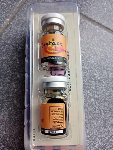 ruski satovi: Sclera Kontaktna sociva u boji 22mm Crna 1godisnja u-NOVO Black out — 6