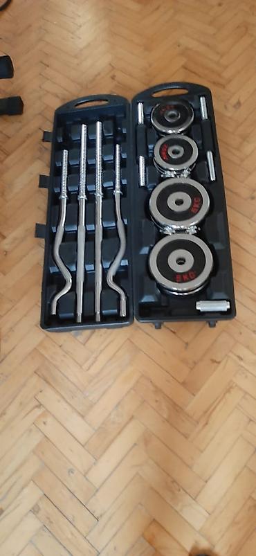 İdman və istirahət: Qantel və ştanq dəsti + jim oturacağı Xrom materialdır. 55 kq çəkisi — 3