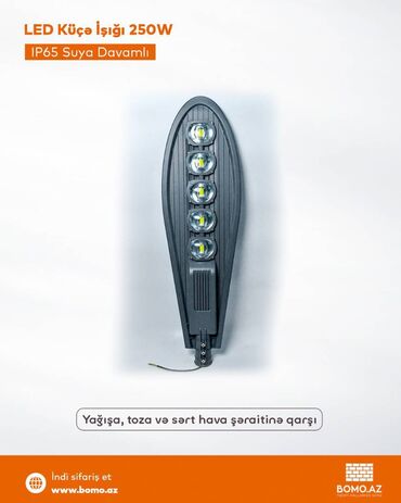Biznes üçün program təminatı: 📦 LED Küçə İşığı 250W IP65 Suya Davamlı Yağışa, toza və sərt hava