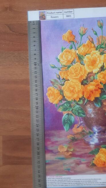 Şəkillər, tablolar: Готовая алмазная мозаика ПИОНЫ. Нужно лишь вставить в рамку. Стразы — 15