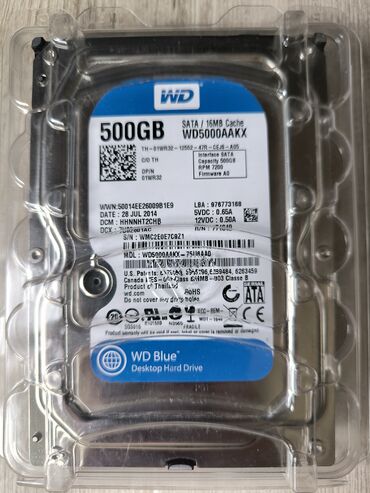 жесткие диски thunderbolt 2: Маалымат алып жүрүүчү, Жаңы, Western Digital (WD), HDD, 512 ГБ, 2.5", ПК үчүн