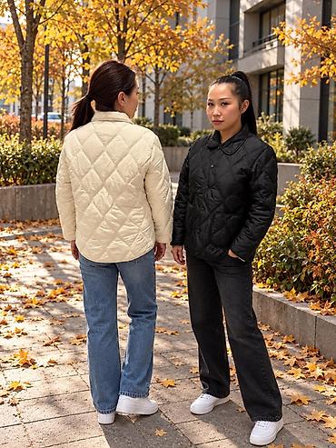 куртки uniqlo бишкек: Женская стёганая куртка лёгкого утепления в повседневном городском — 1