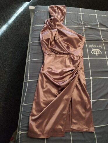 Haljine: Elegantne haljine – set od 3 komada 1) Asimetrična satenska haljina — 4