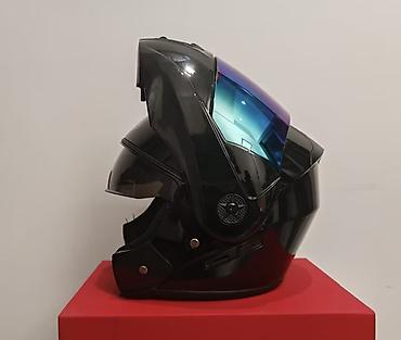 moto r15: Motosiklet dəbilqəsi, 2-ci şəkildəki açılıb-bağlanan mat Qara model — 3