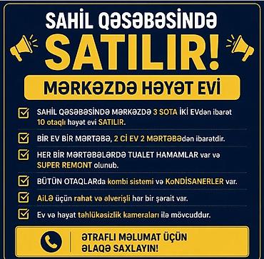 i̇sm: Sahil qəsəbəsi 10 otaq, 300 kv. m, Kredit yoxdur, Yeni təmirli — 1
