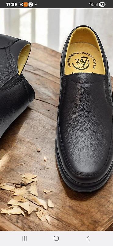 botinka 43: Kişi loafer ayaqqabısı – klassik qara rəng - Üst material: toxumalı — 3
