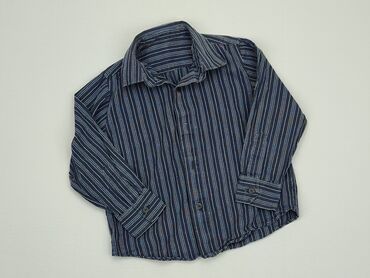 Koszule: Koszula 4-5 lat, stan - Dobry, wzór - W paski, kolor - Niebieski