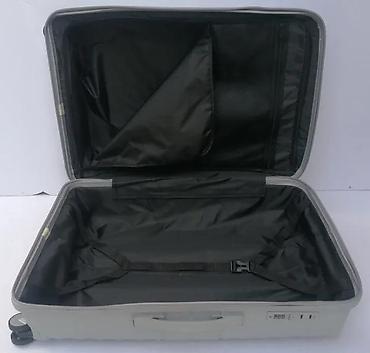 Putni koferi i torbe: Veliki kofer na točkiće – tvrda školjka, sivi - Materijal: tvrda — 1