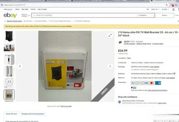 Aksesoari za TV i video: *** SUPER AKCIJA *** #1364 HAMA Zidni nosač za MONITOR - TV 10" - 26" — 4