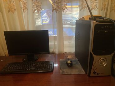компьютер офисный в комплекте: Компьютер, ядер - 2, ОЗУ 4 ГБ, Для несложных задач, Б/у, Intel Pentium, SSD