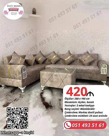 Divanlar: Künc divan, Yeni, Açılan, Bazalı, Parça, Şəhərdaxili pulsuz çatdırılma — 4