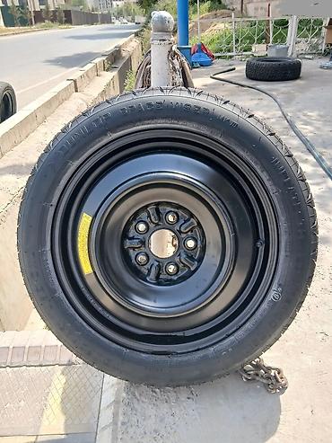 Колеса в сборе 135 / 80 / R 16, Б/у, Запаска, Железные, отверстий - 5 at lalafo.kg Колеса в сборе 135 / 80 / R 16, Б/у, Запаска, Железные, отверстий - 5