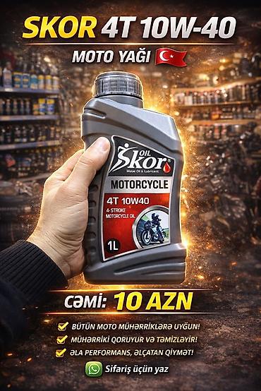 maşın yağı: SKOR 4T 10W-40 moto yağı – 4 zərbəli motosiklet mühərrikləri üçün — 1