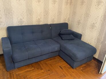 kontakt home tek carpayilar: Угловой диван, Б/у, С подъемным механизмом, Набук, Нет доставки
