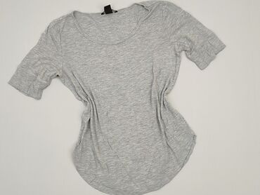 szare t shirty z nadrukiem: T-shirt, H&M, XS (EU 34), condition - Very good