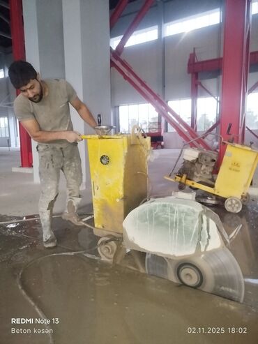 Beton işləri: #Betonkesme #betondeşmə Beton kubik kərpic - dən kəsim deşim — 13