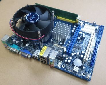 Материнская плата G31 lga775. С процессором и оперативной памятью. В