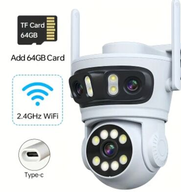 Videomüşahidə: 64 gb yaddaş kartı hədiyyə wifi qoşulma ilə canlı izləmə səs eşitmə və