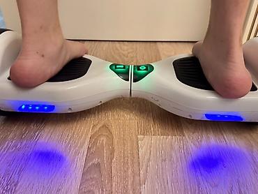 irşad electronics segway: Elektrik hoverboard (özünü tarazlayan skuter) - Rəng: ağ, qara rezin — 2