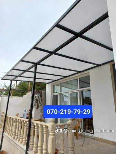 Dam işləri: Polkarbonatin satişi ve montaji 
Polikarbonat satişi 140-180m arasi — 8