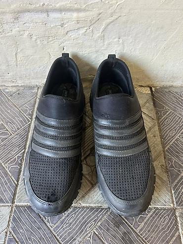 Туфли: Qara rəngli kişi slip-on ayaqqabıları - Modell: Slip-on (bağsız) — 1