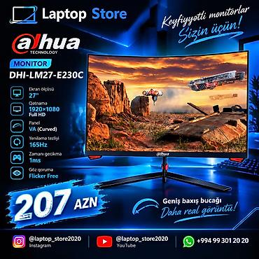 🖥️ Dahua DHI-LM27-E230C – 27" Curved Monitor 🔥 Yeni və keyfiyyətli