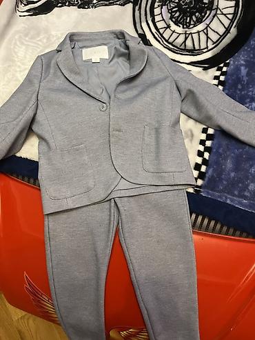 boz salvar: Uşaq kostyumu – ZARA - İki hissəli dəst: jaket və şalvar - Rəng: açıq — 1