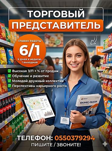 торговый экспедитор: Требуется Торговый агент, График: Шестидневка, 1-2 года опыта, Карьерный рост, Полный рабочий день — 1