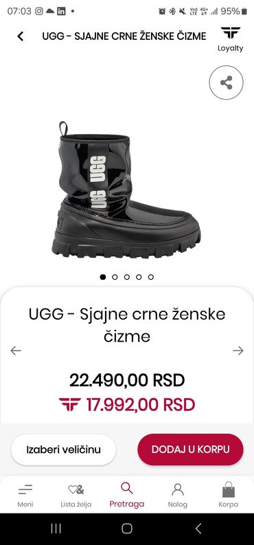 cipele za ples novi sad: Čizme, UGG, 36