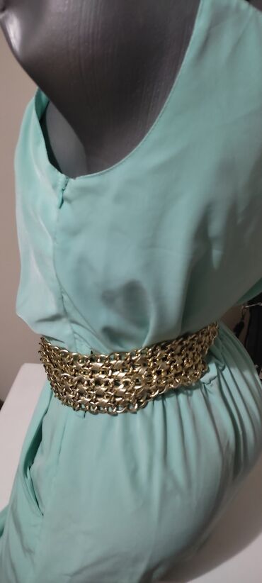 komplet suknja i sako od tvida: L (EU 40), Single-colored, color - Turquoise