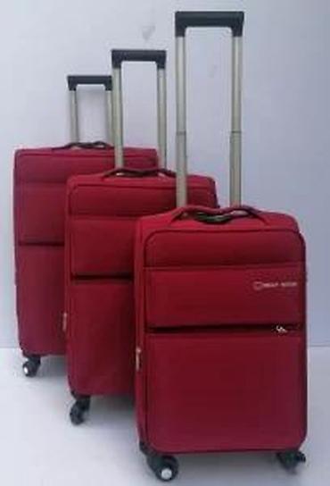 Putni koferi i torbe: Set kofera za putovanje – 3 komada, crvena boja - Brend: Reddy Wengie — 17