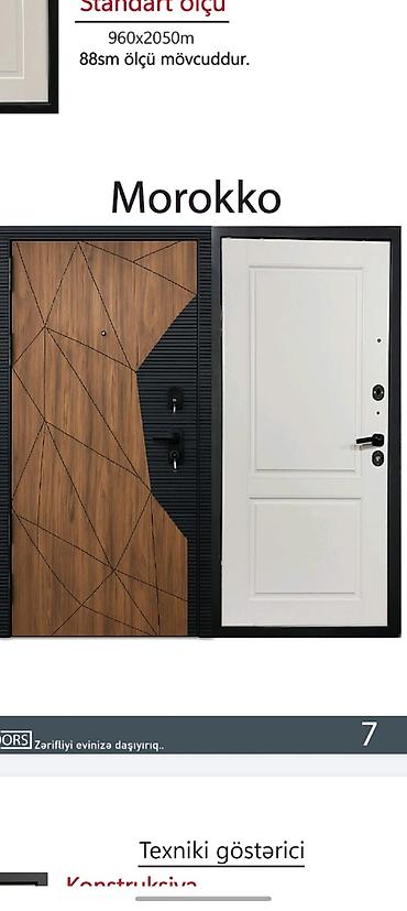 Model: Morokko giriş qapısı - Standart ölçü: 960×2050 mm - 88 sm ölçü