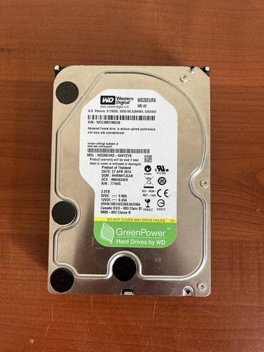 disk kredit: Sərt disk (HDD) Western Digital (WD), 2 TB, Yeni