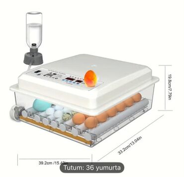 Heyvanlar üçün digər mallar: 36 yumurtalıq tam avtamat inkubator.Bütün növ ev quşlarının yumurtasın