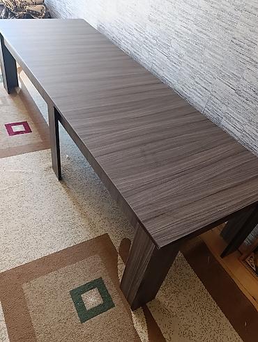 stolu: Iş masası - Material: ağac teksturalı laminat (MDF/LDSP tipli), tünd — 1