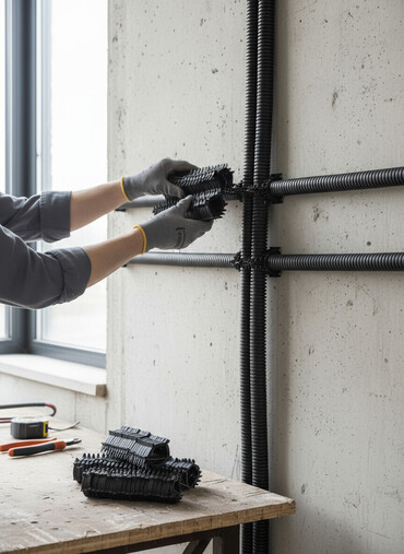 арматура срочно продам: Пластиковые кольцевые хомуты‑фиксаторы для арматуры/трубы