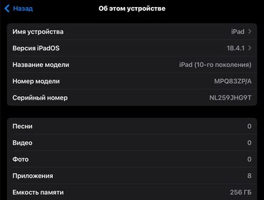 Планшеты: Планшет, Apple, память 256 ГБ, 10" - 11", Wi-Fi, Б/у, Классический цвет - Серый — 4