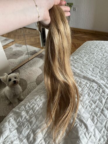 Ostalo: Prirodna ruska kosa sa punim krajevima 150gr, 70-75cm Plava boja, moze