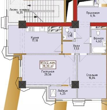 жилой дом маасы: Строится, Элитка, 2 комнаты, 78 м² — 3