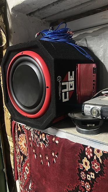 avto girov: Avtomobil audio sistemi – subwoofer, gücləndirici və kabellər dəsti - — 1