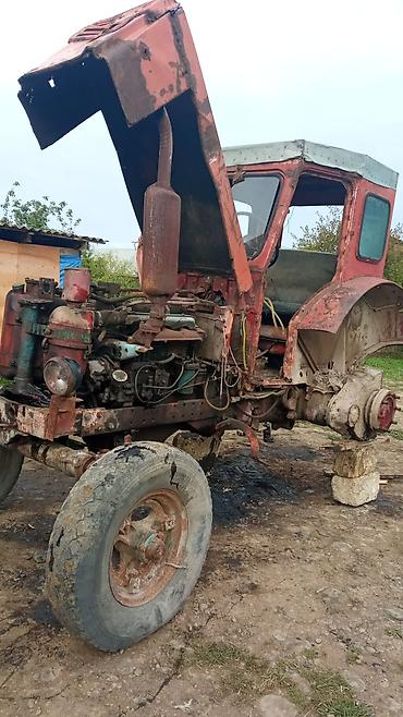 avtobus ve xususi texnika: Sovet istehsalı təkərli traktor (kabinalı), qırmızı rəng. Texniki — 1